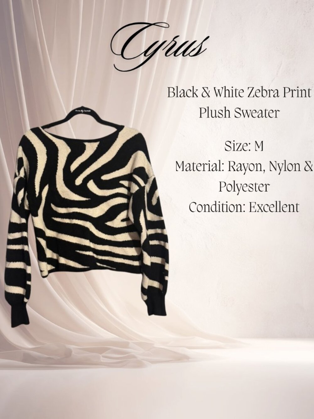 Cyrus Black and White Sweater